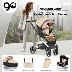 Bebek Arabası Kiwi Go - Travel sistem, Pusetli, Katlanır, Çift Yönlü - 54