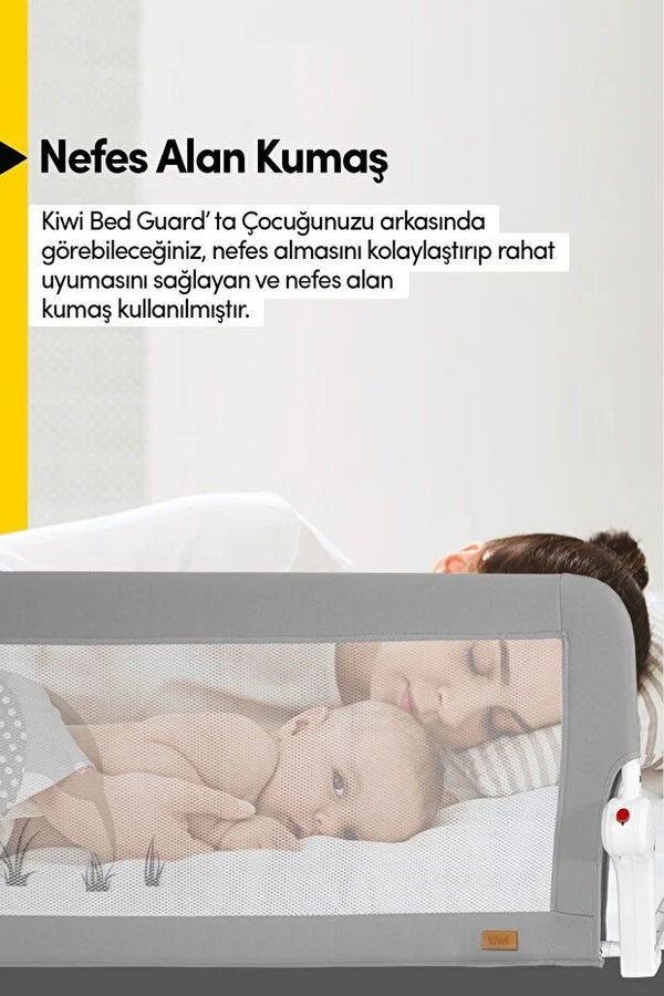 Çocuk Yatak Koruyucu Bariyeri ve Yatak Korkuluğu – Ekstra Dolgulu Kumaş Bed Guard