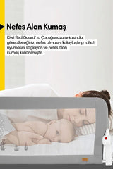 Çocuk Yatak Koruyucu Bariyeri ve Yatak Korkuluğu – Ekstra Dolgulu Kumaş Bed Guard (Gri)