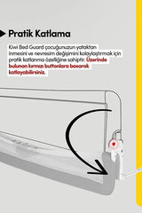 Çocuk Yatak Koruyucu Bariyeri ve Yatak Korkuluğu – Ekstra Dolgulu Kumaş Bed Guard
