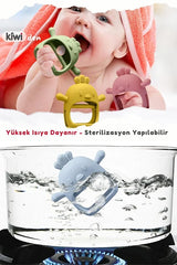 Chicken Sincap Bebek Diş Kaşıyıcı Eldiven - Yumuşak Silikon & Emzik Uçlu - Dark Pink