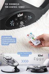 Eggy Plus Elektrikli Otomatik Sallanan Bebek Ana Kucağı - Latte