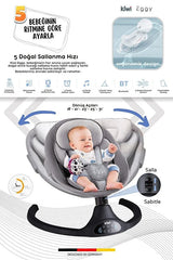 Eggy Plus Elektrikli Otomatik Sallanan Bebek Ana Kucağı - Antrasit
