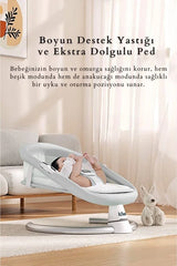 Dolly 2in1 Otomatik Sallanan Bebek Beşiği ve Ana Kucağı - Bluetoothlu - Açık Kahve
