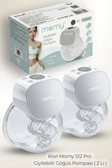 Momy S12 Pro Giyilebilir Elektrikli Göğüs Pompası - Kablosuz, 180 ml Hazne, 4 Mod 12 Kademe Süt Sağım Makinesi