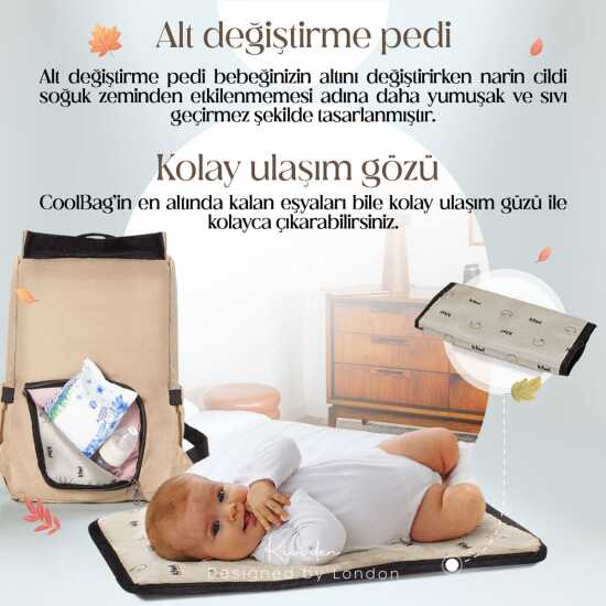 Kiwi Coolbag Anne Bebek Çantası, Bebek Bakım Çantası - 30