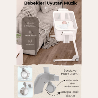 Kiwi Cozy Otomatik Sallanan Beşik - Elektrikli Beşik - Anne Yanı - 14