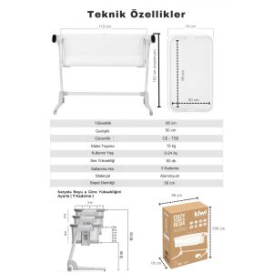 Kiwi Cozy Otomatik Sallanan Beşik - Elektrikli Beşik - Anne Yanı - 36