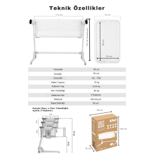 Kiwi Cozy Otomatik Sallanan Beşik - Elektrikli Beşik - Anne Yanı - 32