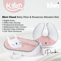 Kiwi Kitten Babynest Seti - Bebek Yatağı - Emzirme Yastığı - 12