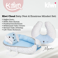 Kiwi Kitten Babynest Seti - Bebek Yatağı - Emzirme Yastığı - 22