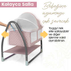 Kiwi Toggy Bebek Beşiği, Sallanır, Yatak Yanı Beşik - 28